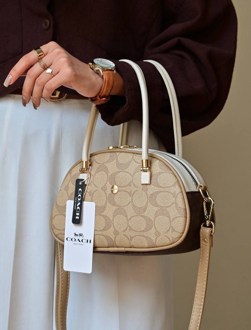 کیف دستی زنانه طرح لوکس نیم‌هلالی 154